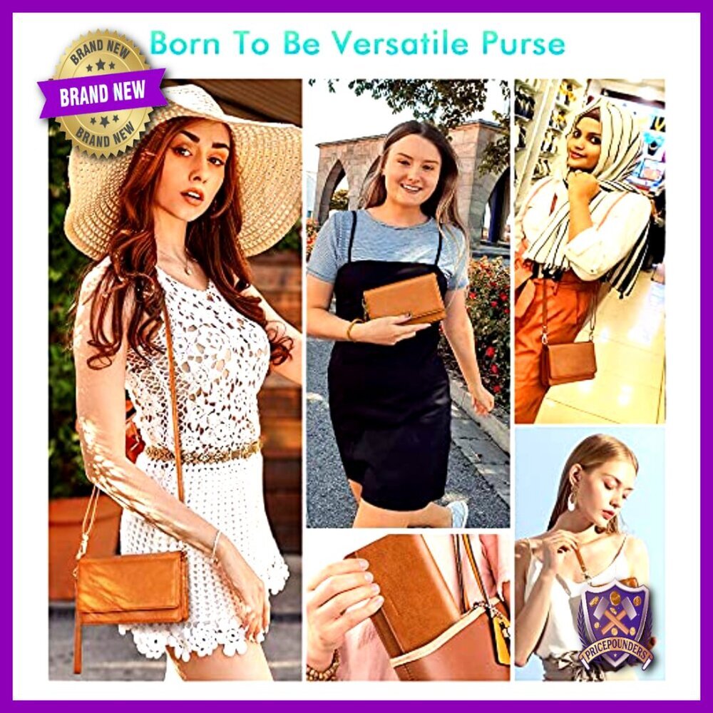 Small Crossbody Bag Cellphone Purse Wallet RFID Card Slots Adjustable Straps - Picture 2 of 7
